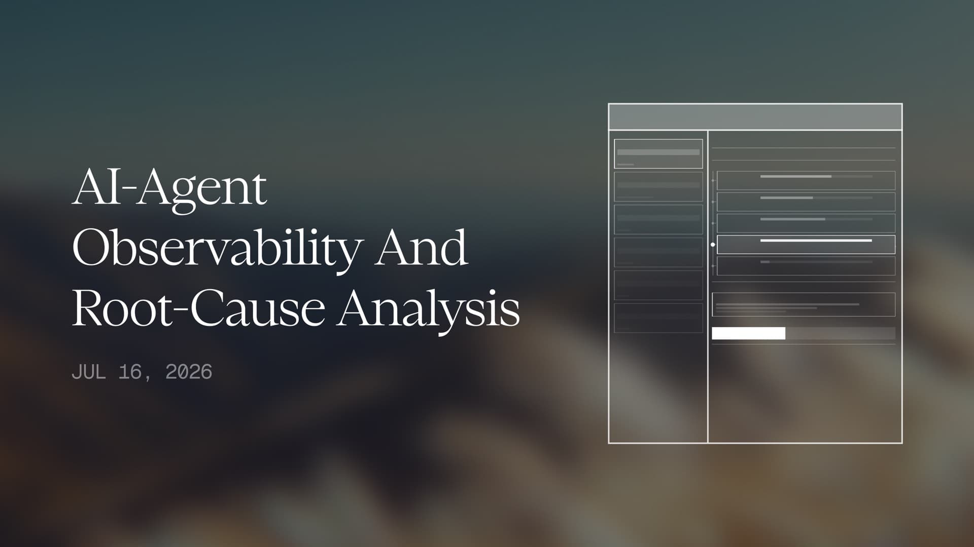 AI-Agent Observability and Root-Cause Analysis
