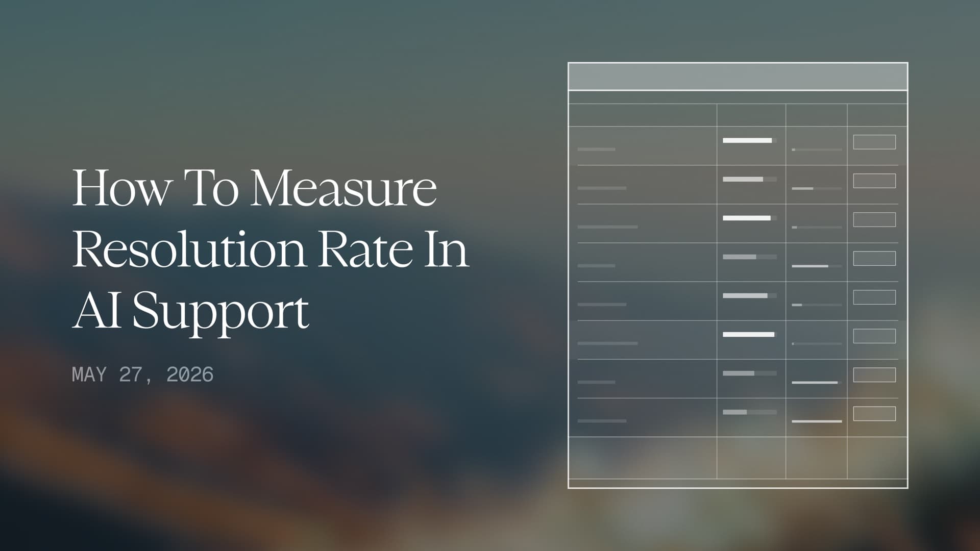 How to Measure Resolution Rate in AI Support